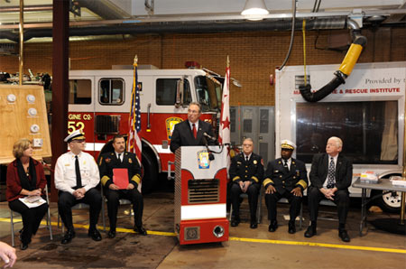 National fire service leaders gathered in Washington, D.C. on January 7 to ask all residents to install, test, and maintain home smoke alarms.