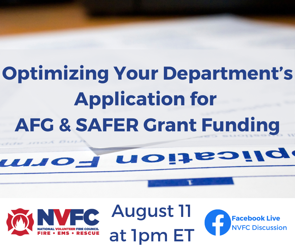 Optimizing Your Department’s Application for AFG and SAFER Grant